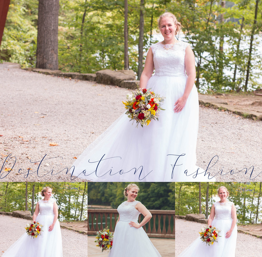 bride at charles alley nature park in lancaster ohio