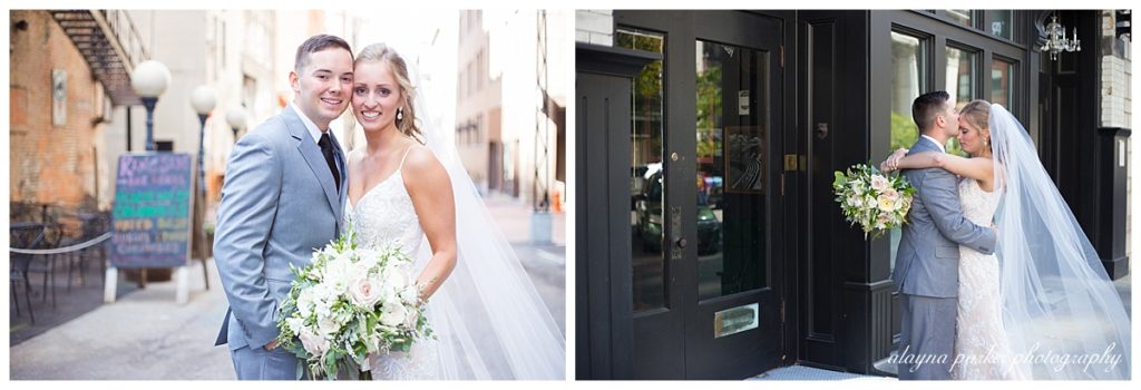 bride and groom downtown columbus