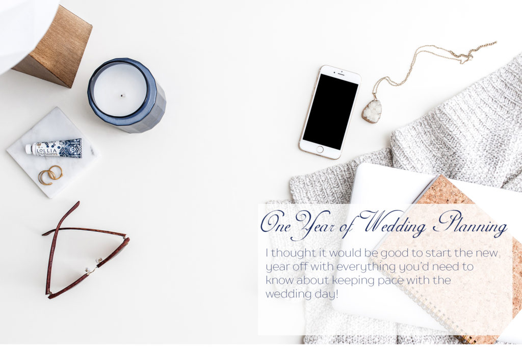 phone and desk accessories on white background