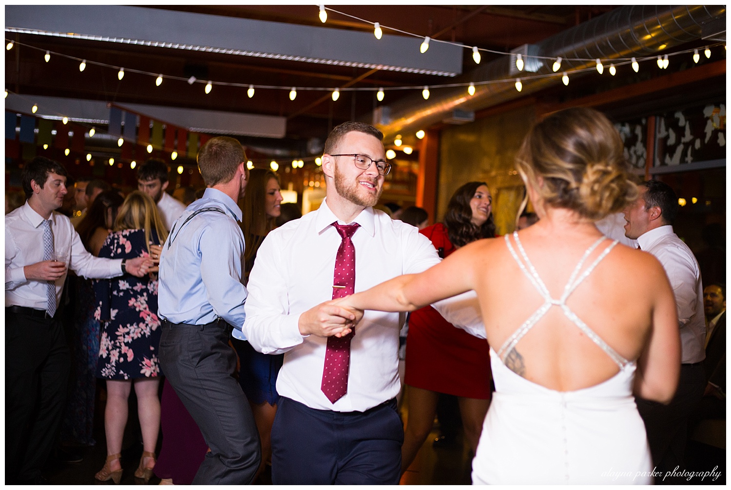 guests dancing at grange insurance audubon center