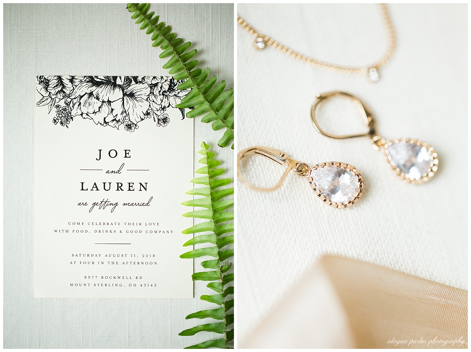 simple text based wedding invitation