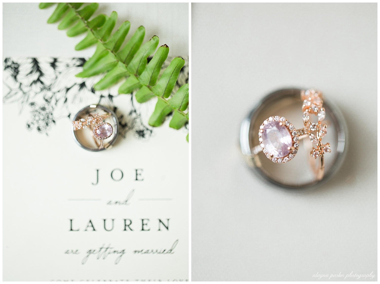 rose gold and pink sapphire engagement ring