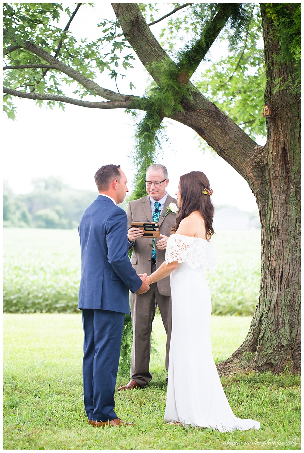 bride and groom during wedding ceremony