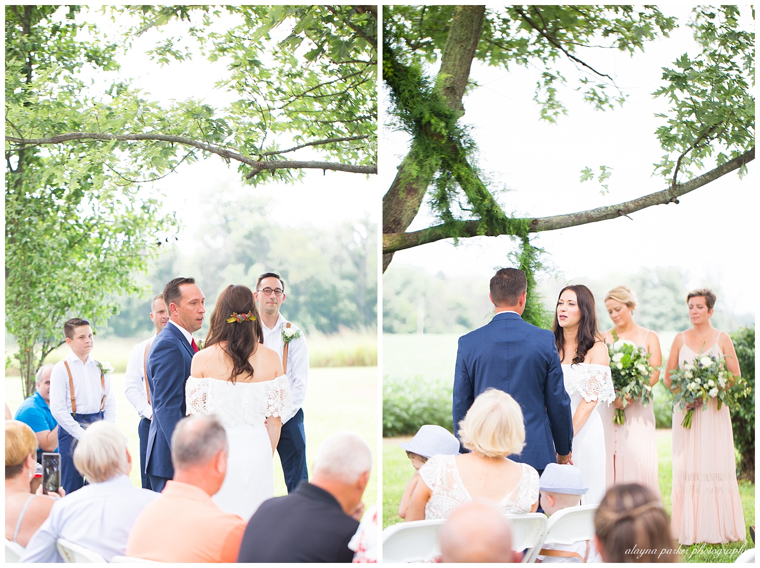 bride and groom saying vows