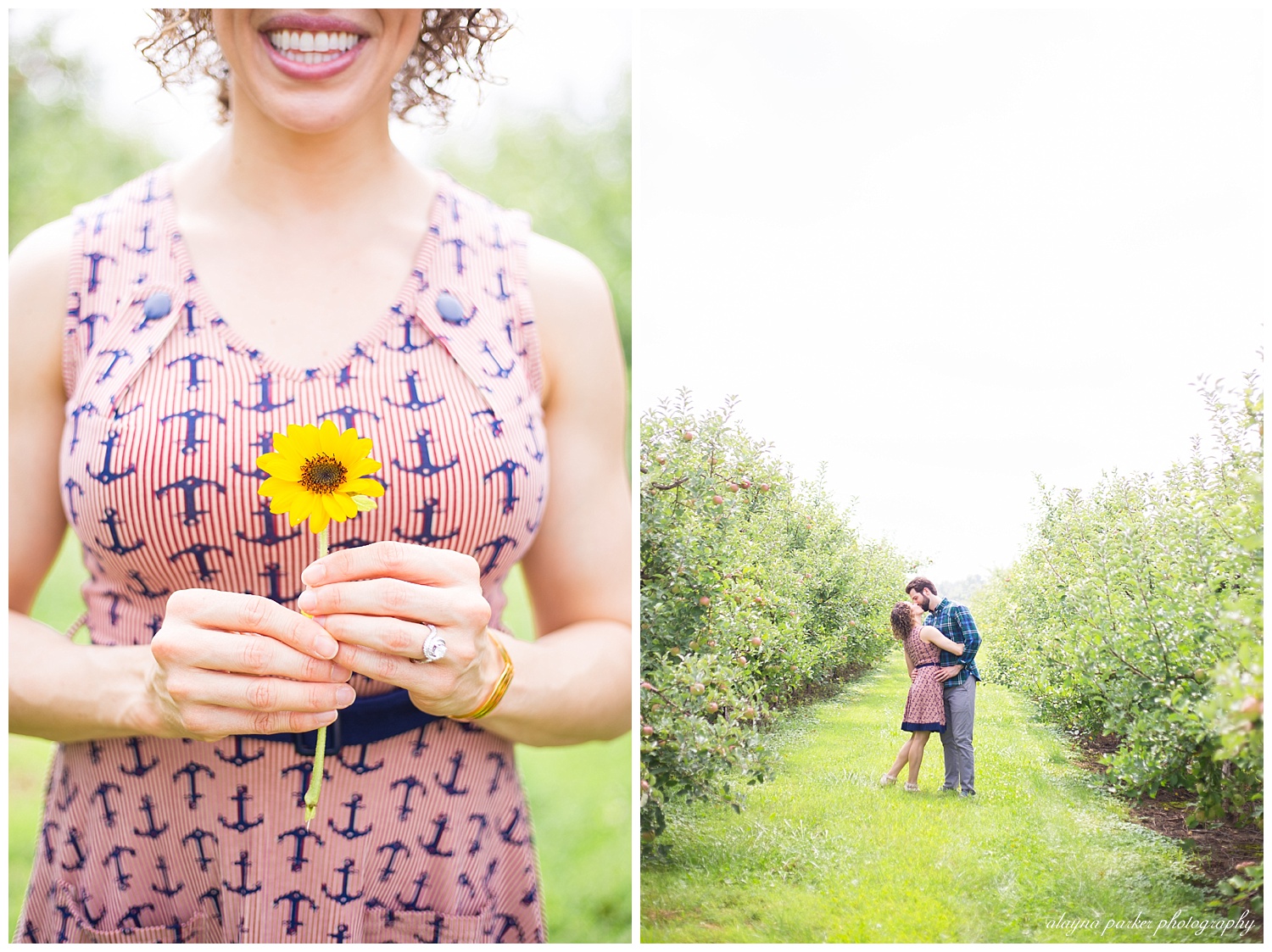 woman holding small sunflower