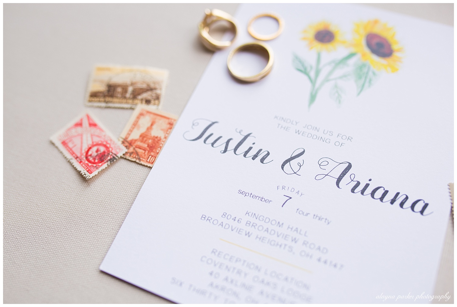 close up of calligraphy on wedding invitation