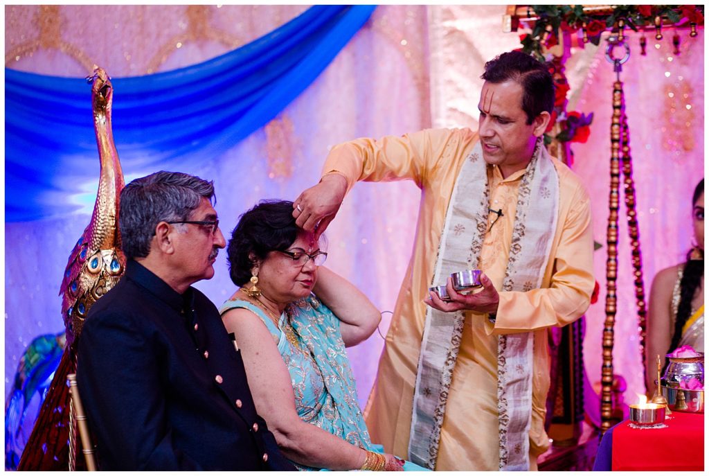 parents of the bride at indian engagement ceremony at bertram inn