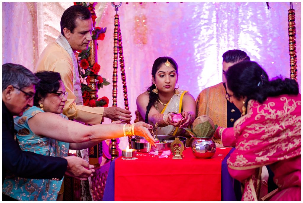 indian engagement ceremony at bertram inn