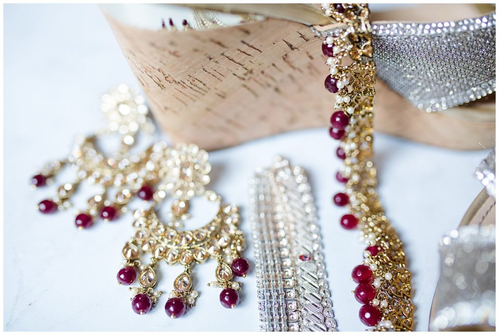 traditional gold and red indian bridal jewelry