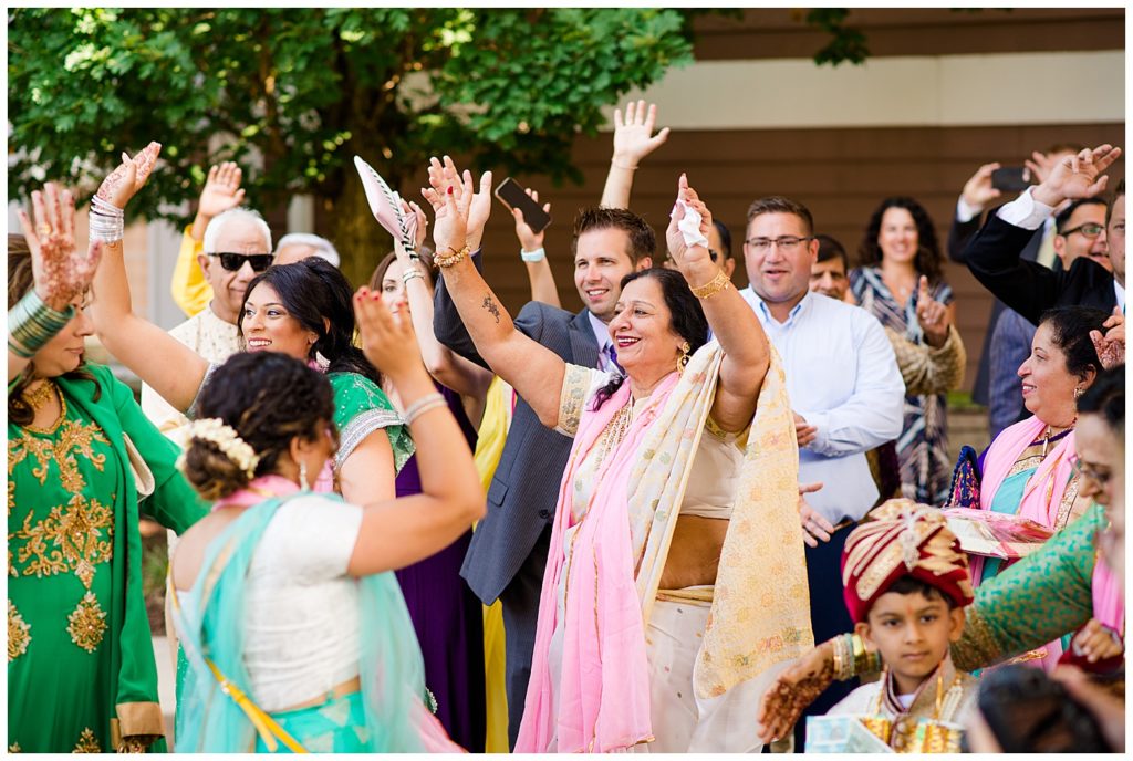 traditional indian dancing for baraat at bertram inn