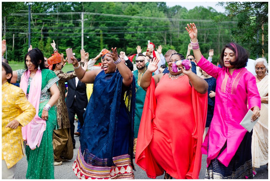 traditional indian dancing for baraat at bertram inn