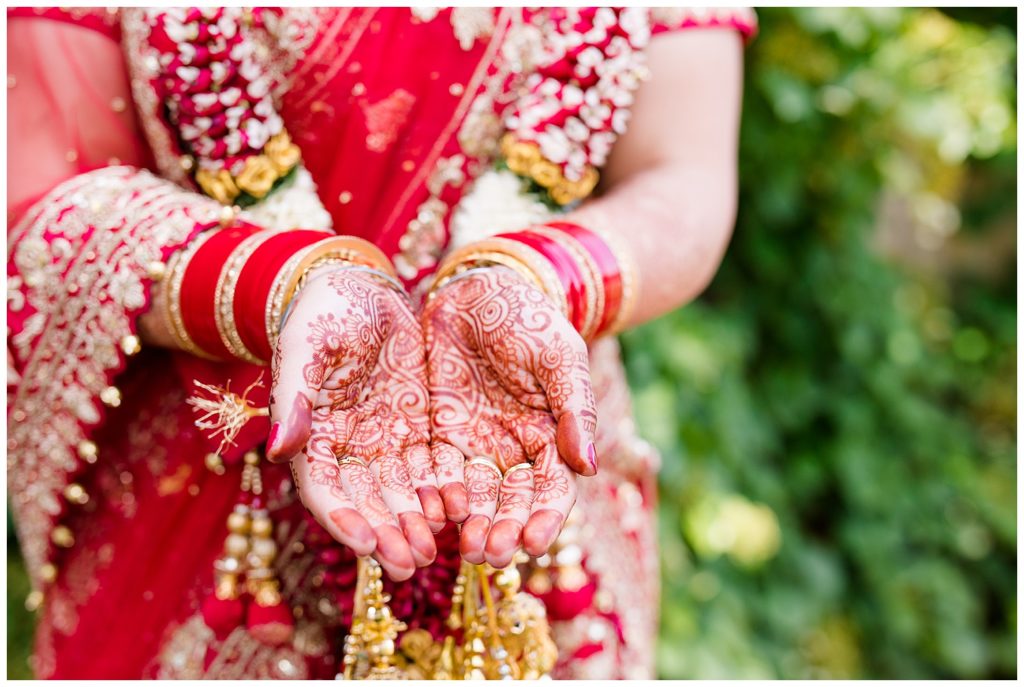indian bride with henna