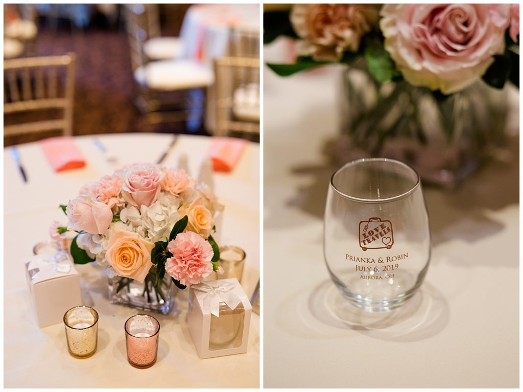 stemless wine glass favors for wedding guests