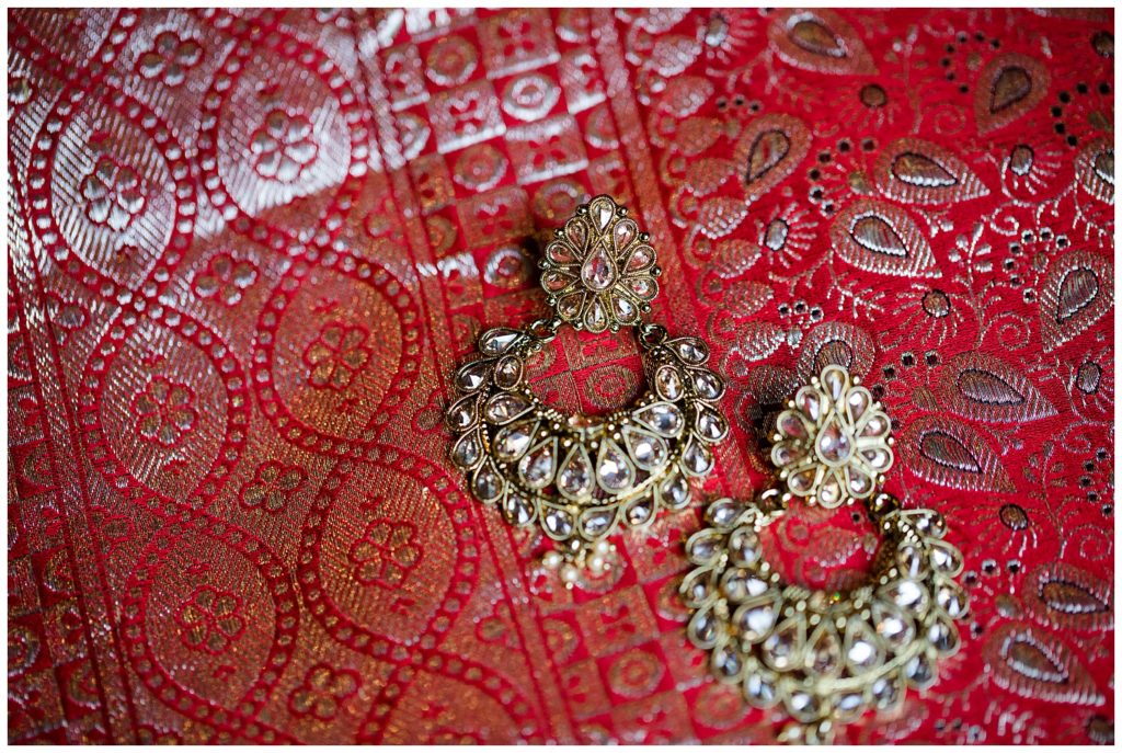 gold earrings for indian bride