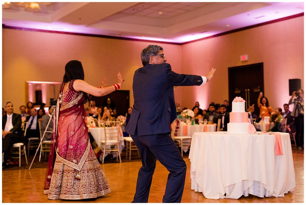 bride and father do indian dance at bertram inn