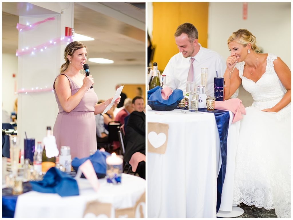 maid of honor giving speech