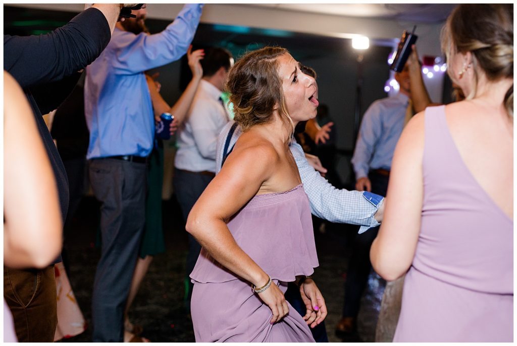 guests dancing at reception