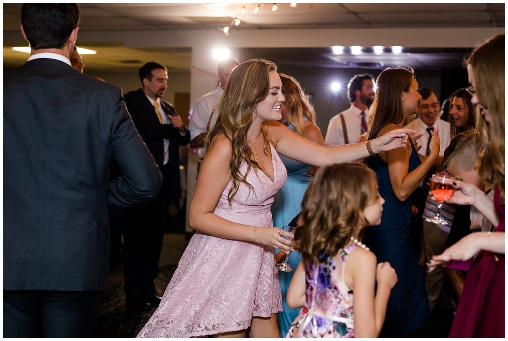 guests dancing at reception