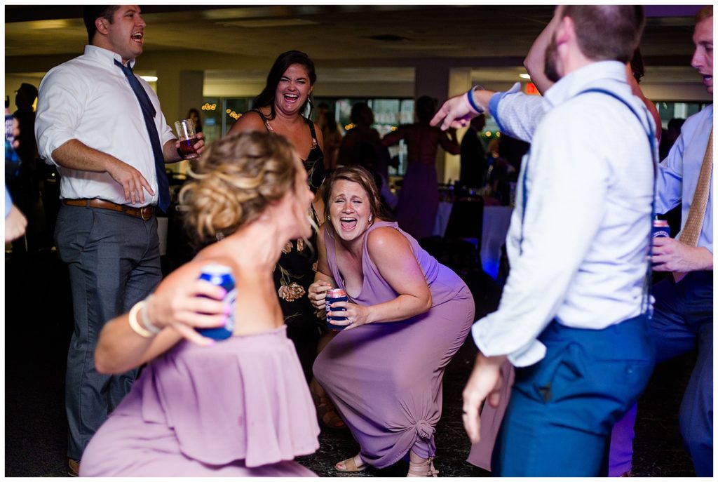 guests dancing at reception