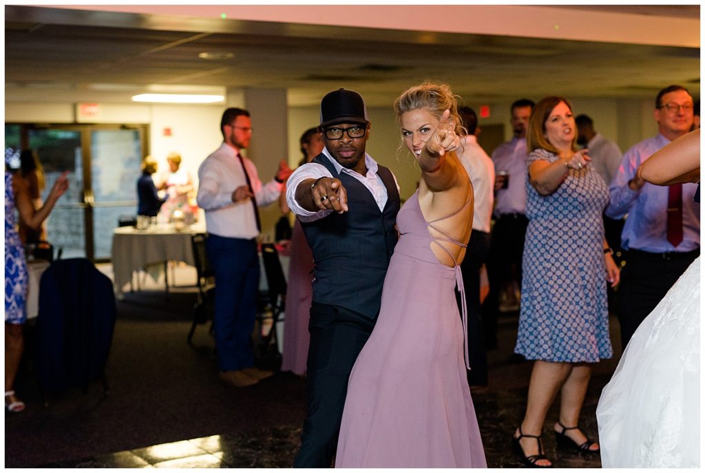 guests dancing at reception