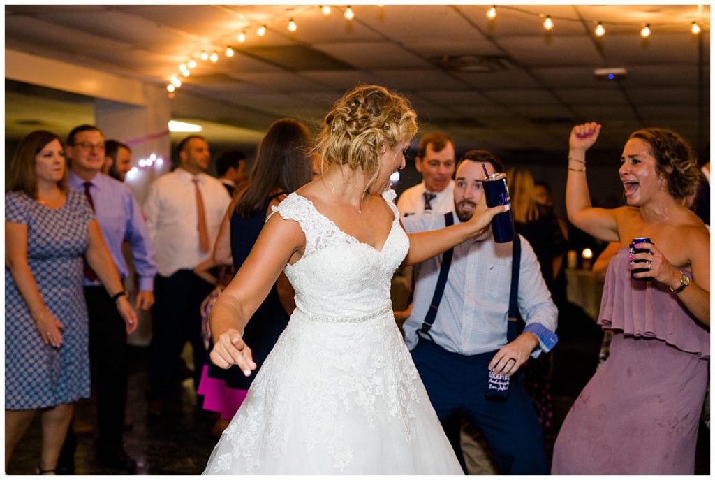 guests dancing at reception