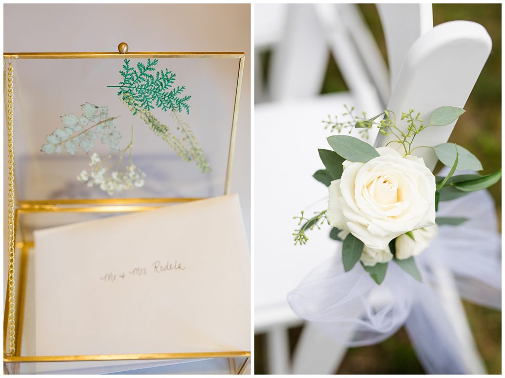 glass box with pressed foliage on top
