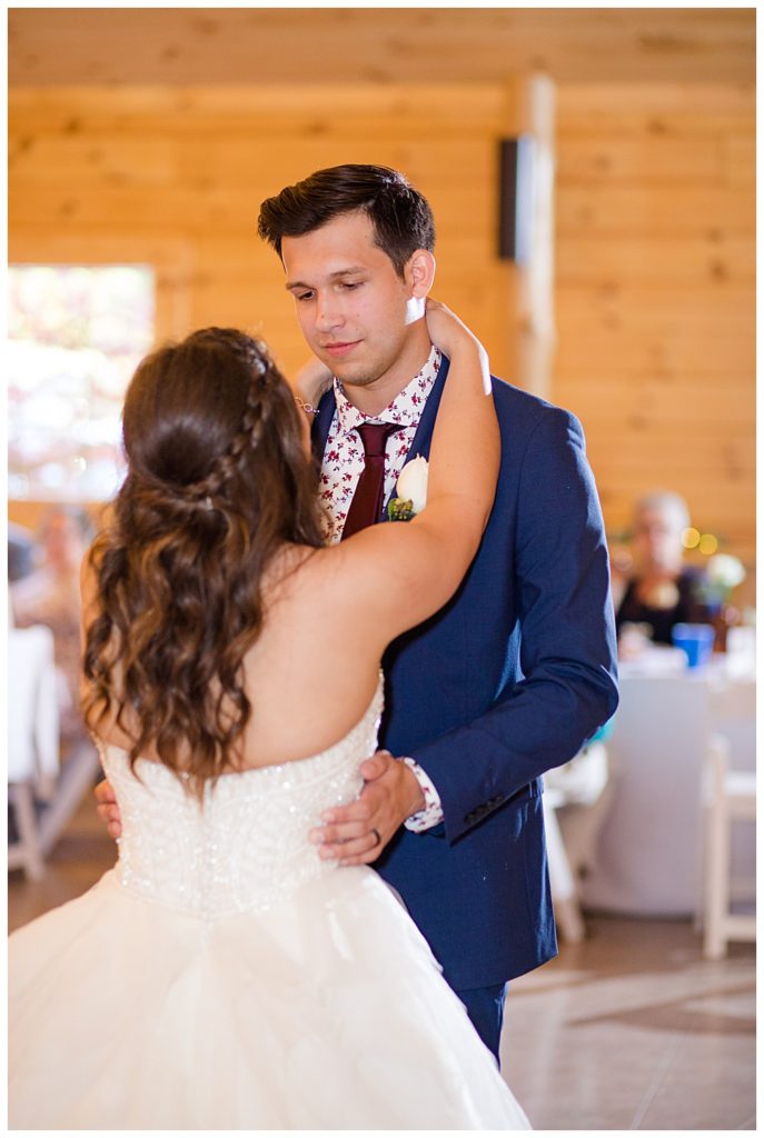 groom looking at bride during first dance