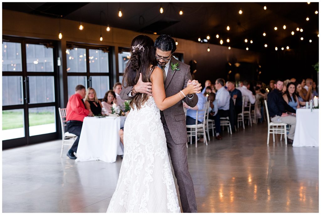 bride and father dance at jorgensen farms oak grove