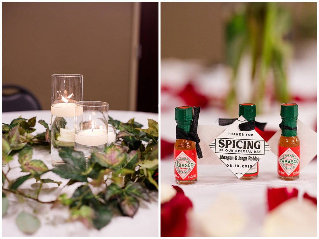 tiny tabasco sauce favors