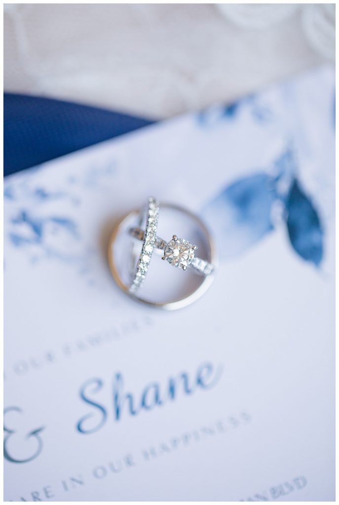 diamond engagement ring and wedding band