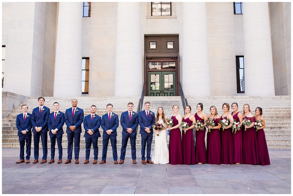 bridal party outside ohio statehouse
