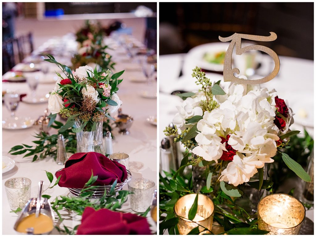 gold glitter table numbers at copius