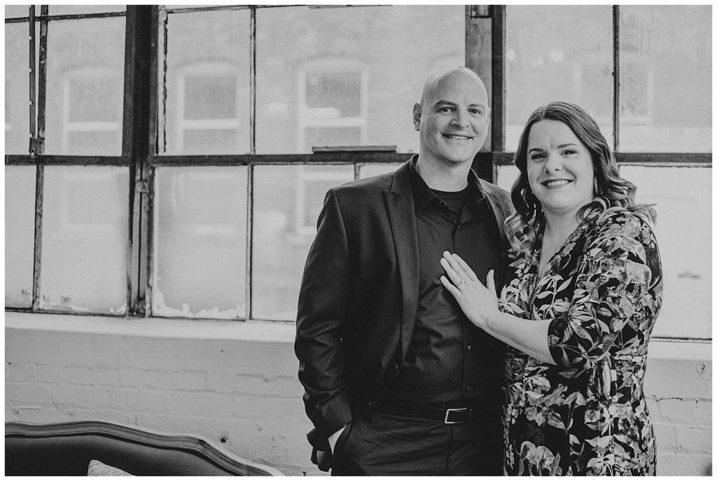 engagement photo at aiden and grace event space