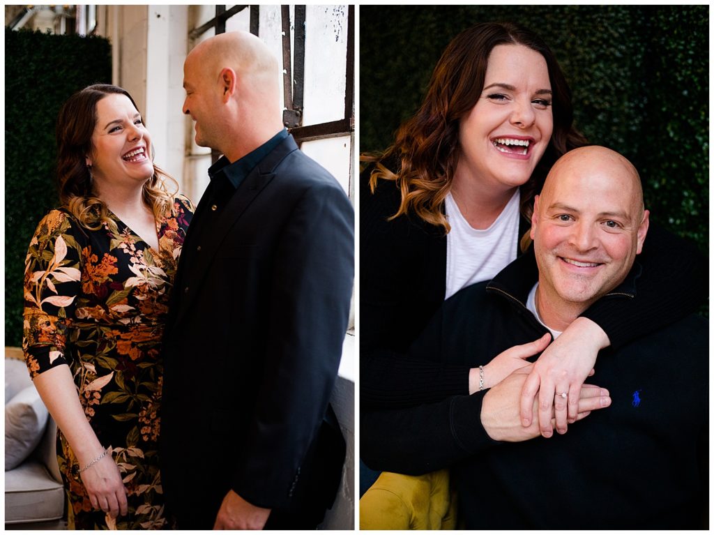 engagement photo at aiden and grace event space