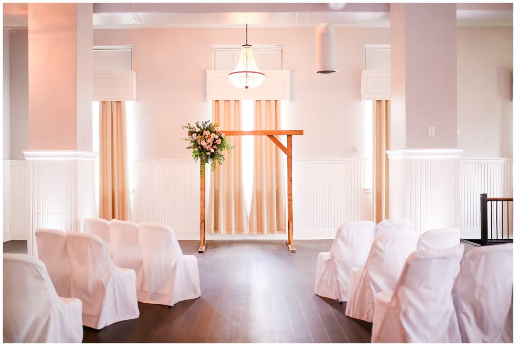 ceremony setup at the postmark