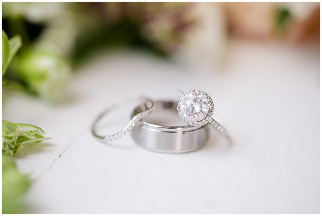 white gold wedding ring set